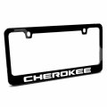 Jeep Cherokee Black Metal License Plate Frame
