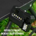 Edc Flashlight Magnetic 180 Rotating Head Swivels Portable Pocket Light For Camping Outdoor