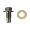 Oil Drain Plug For Mitsubishi Eclipse 1998 1999 Steel Silver With Gasket Hex Head Drive Fine Thread Part