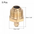 Uxcell Brass Straight Grease Fitting M16 X 1mm Thread Hydraulic Accessories 5pcs