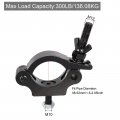 Uxcell Light Truss Clamps Aluminum Alloy Stage Lighting Pipe O Clamp For 1 5-2 05inch Od Tube Max Load 300lb Single Buckle