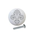 Design 16 Knob Fleur De Lis Series 1 5 Ceramic Cabinet Dresser Drawer Pull Knobs