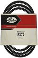 Bx74 Tri-power Belt Solid Rubber Industrial Drive For A B And C Section Drives Notched Small Diameter Sheaves Black 