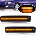 Led Side Marker Lamps For 1994-1999 Toyota Celica Gt St St204 At200 Smoked Lens Amber Wheel Turn Signal Lights Kits Oem