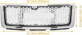 Kuafu Front Bumper Grill Compatible With 2007-2013 Gmc Sierra 1500 New Body Style Models Hood Mesh Grille Plastic Chrome
