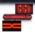 Led 3rd Brake Light For Ford F150 2004-2008 X Type Bar High Mount Stop Rear Tail Cargo Lamps Red Lens Black Housing