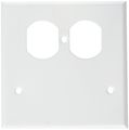 Morris 83542 Painted Steel Wall Plates 2 Gang With 1 Blank Duplex White 