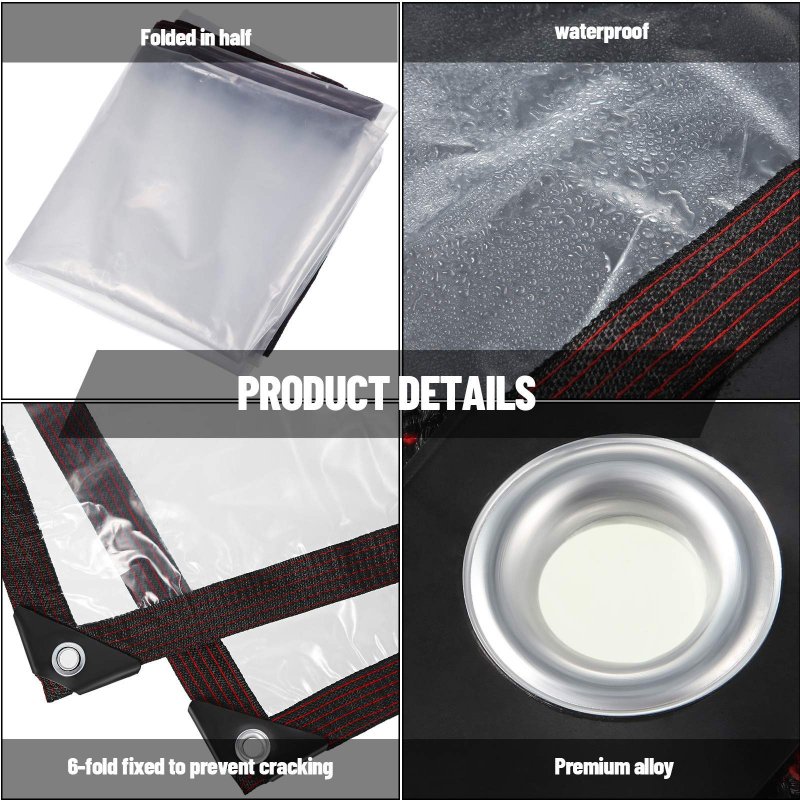 Clear Dustproof Waterproof Thicken Plant Cover Tarp Plastics Heavy Duty Anti-aging Insulation Pe Tarp With Elastic Rope For