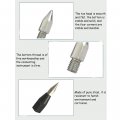 Acxico 1pcs Lightweight Prism Pole Sharp Point Replaceable Tip M8 Internal Thread Gps