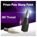 Acxico 1pcs Lightweight Prism Pole Sharp Point Replaceable Tip M8 Internal Thread Gps