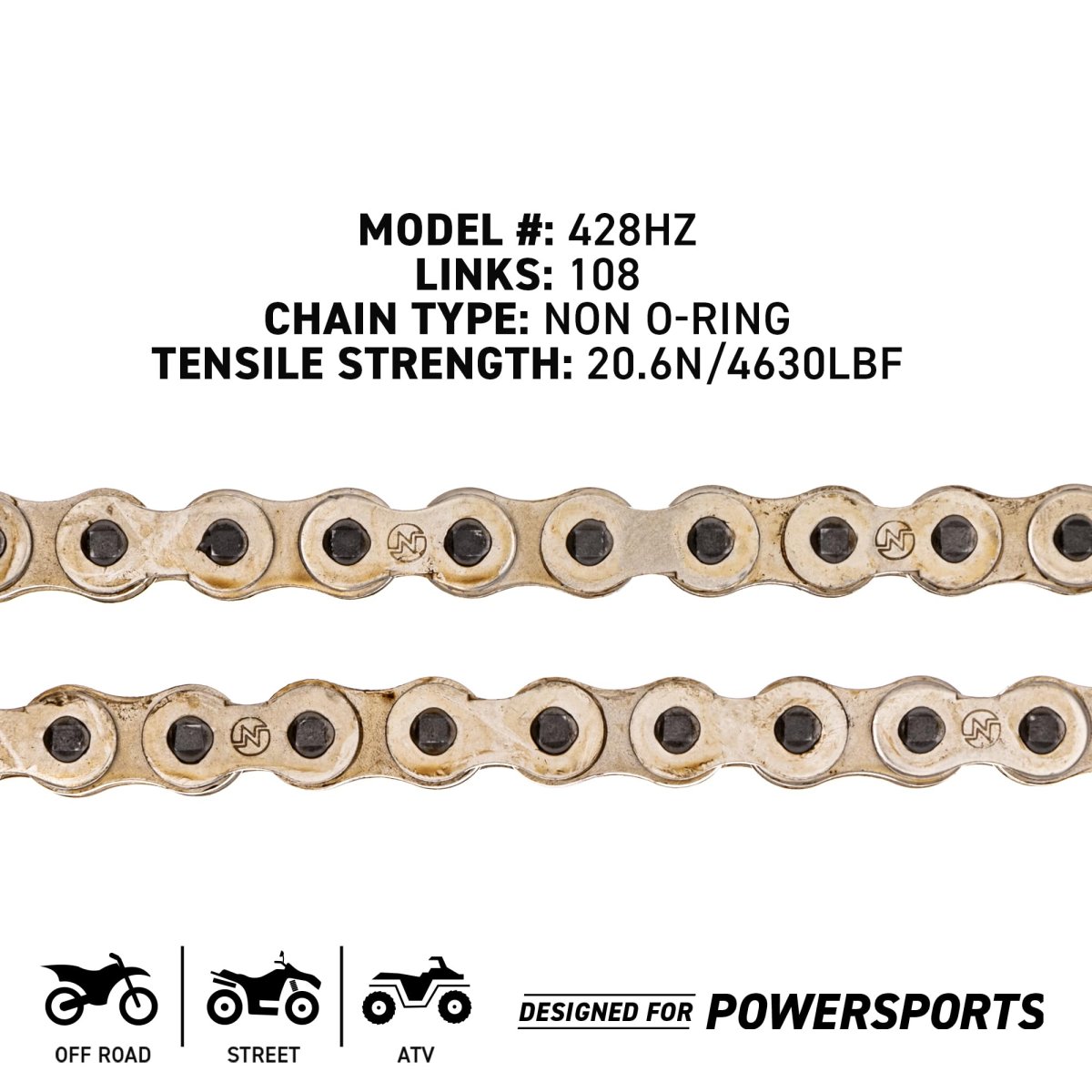 Niche Drive Sprocket Chain Combo For Yamaha Yz80 Front 13 Rear 44 Tooth 428hz Standard 108 Links