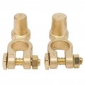 Battery Terminal 1 Pair Sae To Jis Car Brass Connector Positive Negative Top Post For Auto Protect Power Supply Prevent Leakage 