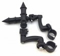 Smt Motorcycle Black Adjustable Peg Mounting Kit Bamboo Style Footrest For V-star Roadstar Suzuki Boulevard Equipped With 1-1 2