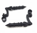Smt Motorcycle Black Adjustable Peg Mounting Kit Bamboo Style Footrest For V-star Roadstar Suzuki Boulevard Equipped With 1-1 2