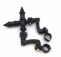 Smt Motorcycle Black Adjustable Peg Mounting Kit Bamboo Style Footrest For V-star Roadstar Suzuki Boulevard Equipped With 1-1 2