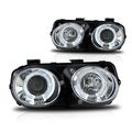 Winjet Wj10-0217-01 Chrome Housing Clear Lens Projector Head Light with Led Halo Acura Integra