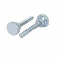 Uxcell M4x25mm Flat Knurled Head Fully Threaded Thumb Screws Bolts Fastener 8pcs