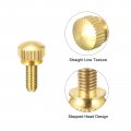 Uxcell 5pcs Knurled Thumb Screws M5x12mm Brass Shoulder Bolts Stepped Grip Knobs Fasteners For Pc Electronic Mechanical