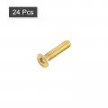 Uxcell Flat Head Socket Cap Screws M3-0 5 X 14mm Brass Inner Hex Drive Fasteners Bolts 24pcs