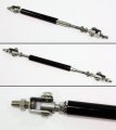 Universal Adjustable Extendable Front Bumper Lip Splitter Support Strut Rod Tie Bars- A Pair Black