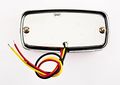 10x 4 Inch Red 12 Led Double Bullseye Camper Side Marker Clearance Light Chrome Base