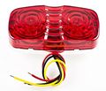10x 4 Inch Red 12 Led Double Bullseye Camper Side Marker Clearance Light Chrome Base 