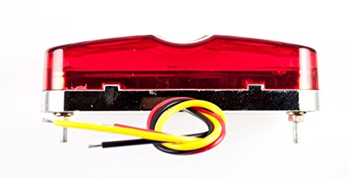 10x 4 Inch Red 12 Led Double Bullseye Camper Side Marker Clearance Light Chrome Base