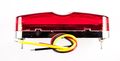 10x 4 Inch Red 12 Led Double Bullseye Camper Side Marker Clearance Light Chrome Base