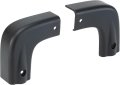 Rv 3 In Rear Corner Trim Moldings Left And Right Pair 2 Pack Uv Stabilized Plastic Rp-trm-crnr-top-lr-3in Paintable Black 