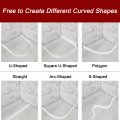 Collapsible Shower Barrier 118 Inch Silicone Water Splash Guard Strip 1 W 0 6 H Self Adhesive Stopper Dry And Wet Separation