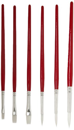 White Synthetic Taklon Paint Brushes With Short Handles Assorted Sizes Set Of 72 For School And Arts Crafts Use