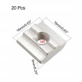 Uxcell Slide In T-nut M6 Threaded For 3030 Series Aluminum Extrusions Profile Pack Of 20