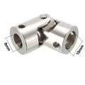 Uxcell 8mm To 10mm Inner Dia Rotatable Universal Steering Shaft U Joint Coupler L35xd16