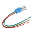 Uxcell Momentary Push Button Switch 16mm Mounting 1nc No Com 12v Blue Led With Socket Plug