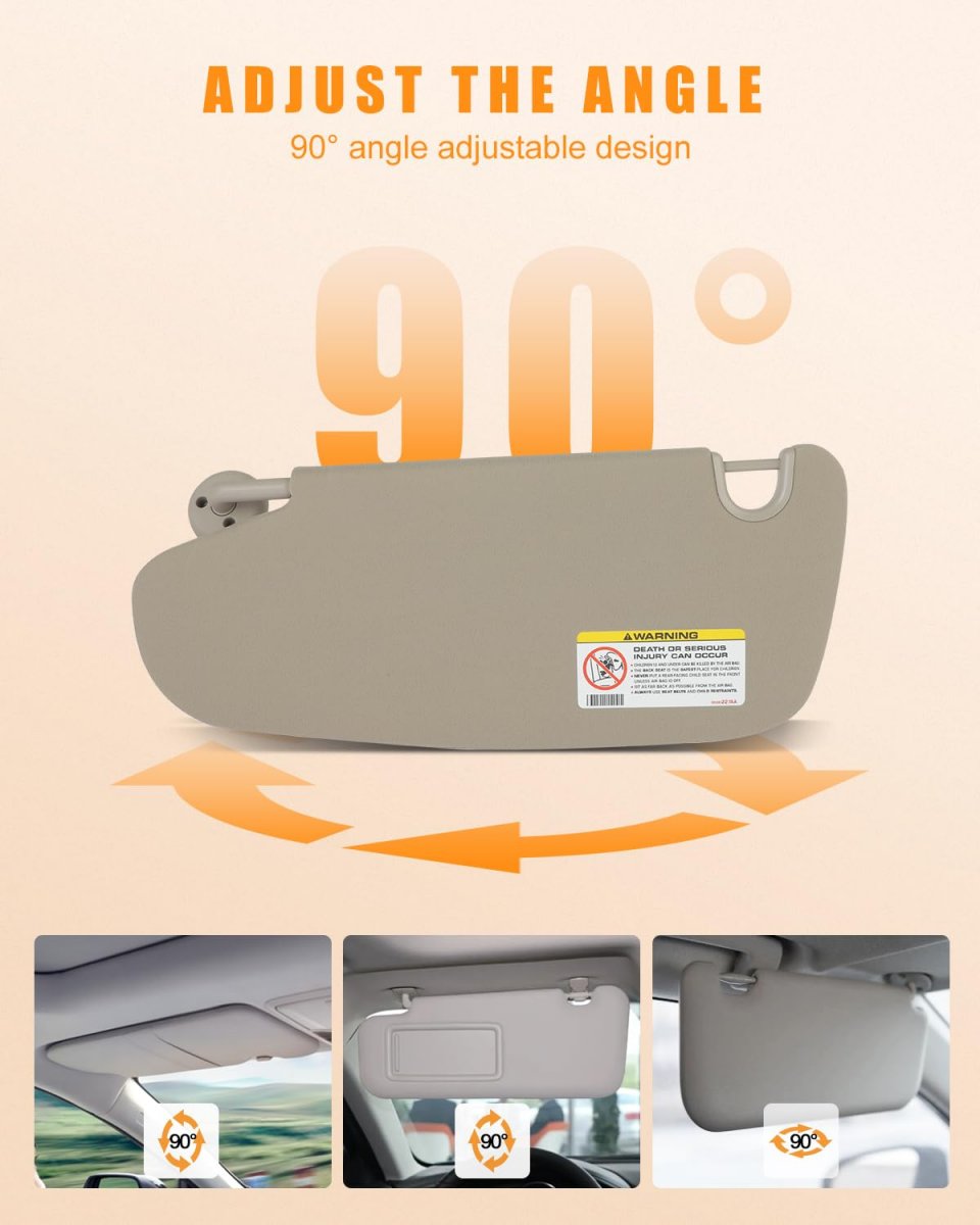 Sun Visor Fit For 2002-2005 Dodge Ram 1500 2500 3500 Without Sunroof Beige Right Passenger Side