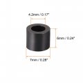 Uxcell Nylon Round Spacer Washer 4 2mm Id 7mm Od 6mm Height For M4 Screws Black 100pcs