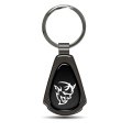 Dodge Demon Black Dome Dark Gunmetal Metal Teardrop Key Chain Official Licensed 