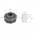 Uxcell Pvc Bulkhead Tank Adapter With Thread Pipe Fitting G1 2 For Rain Buckets Water Tanks 1 Set