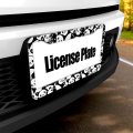 Delerain Panda License Plate Frame Car Tag Cover Stainless Steel Metal Aluminum For Us Standard 2 Round Holes Set Of