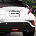 Delerain Panda License Plate Frame Car Tag Cover Stainless Steel Metal Aluminum For Us Standard 2 Round Holes Set Of