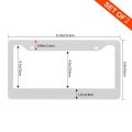 Delerain Panda License Plate Frame Car Tag Cover Stainless Steel Metal Aluminum For Us Standard 2 Round Holes Set Of