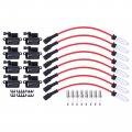 Motoku Square Ignition Coil And Spark Plug Wires For Gmc Yukon Savana Sierra Chevy Tahoe Suburban Express Silverado 1500 2500