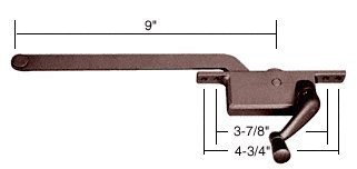 C R Laurence 5259rhbrz Crl Bronze 9 Right Hand Square Series Casement Window Operator