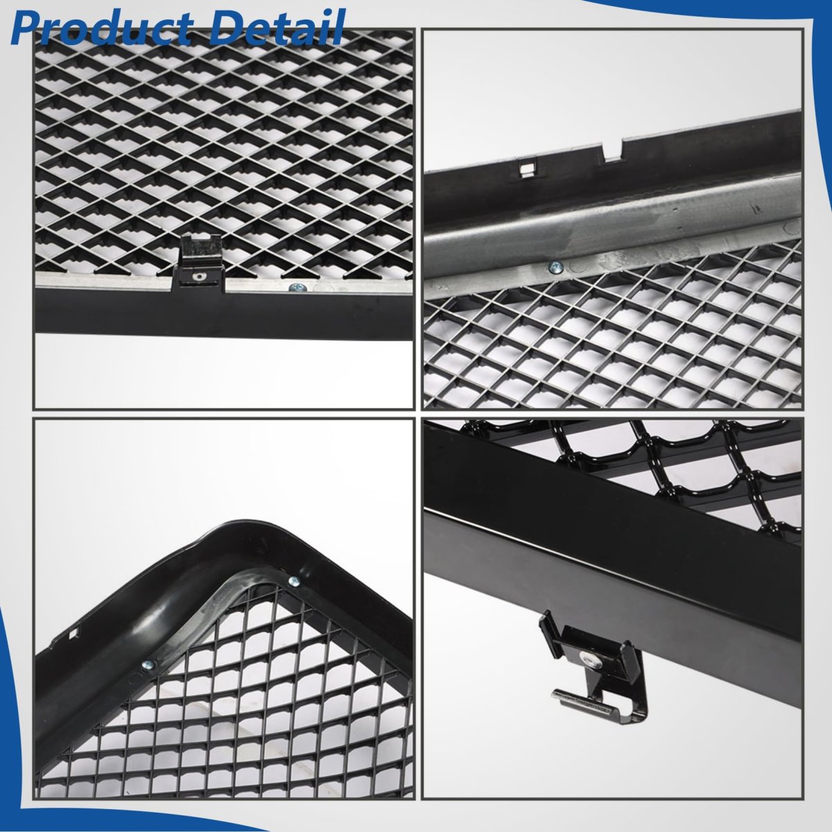 Glossy Black Front Bumper Grille Upper Mesh Replacement For F250 F350 Excursion 1999-2004 1c3z8200baa