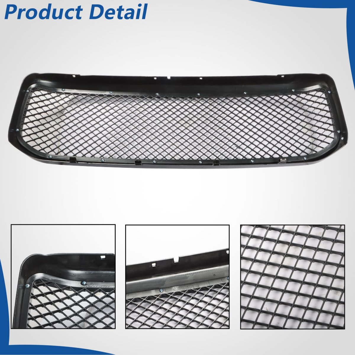 Glossy Black Front Bumper Grille Upper Mesh Replacement For F250 F350 Excursion 1999-2004 1c3z8200baa