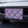 Ice Cream Pattern With Rainbow Hearts Novelty Metal Vanity Tag License Plate