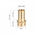 Uxcell Brass Hose Barb Fitting Connector 16mm X G1 2 Male Pipe Adapter