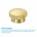 Uxcell Knurled Thumb Nuts 3pcs M8 X D20mm H12mm Brass High Head Blind Hole With Collar Round Knobs Fasteners For 3d Printer
