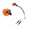 Qiilu Motorcycle Turn Signal Lights Kit 4pcs 12v Universal Amber Indicators Blinker Light Bulb