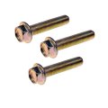 Flanged Bolts 3 Pieces Steel Yellow Zinc Hex Head Coarse Thread Metric M10 1 5 By 50mm 10 9 Bolt Grade 